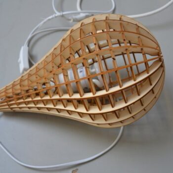 Intra απο ξύλο plywood 3mm-4mm πάχος - Λαμπτήρας δάκρυ Δίασταση 30x30 cm Intraeaxys-eox89kj1 - Image 1