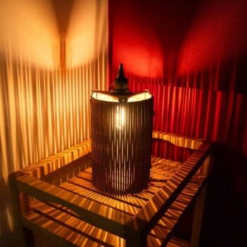 Intra απο ξύλο plywood 3mm-4mm πάχος - Κρεμαστό φωτιστικό ζωντανού μεντεσέ Δίασταση 30x30 cm Intraeaxys-qom65041 - Image 1