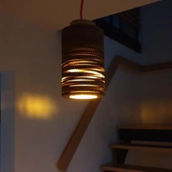 Intra απο ξύλο plywood 3mm-4mm πάχος - Λάμπα σωλήνα από χαρτόνι Δίασταση 30x30 cm Intraeaxys-51r8q3m7 - Image 1