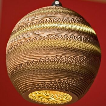 Intra απο ξύλο plywood 3mm-4mm πάχος - Λαμπτήρας από σφαιρικό χαρτόνι Δίασταση 30x30 cm Intraeaxys-eo2yqn31 - Image 1