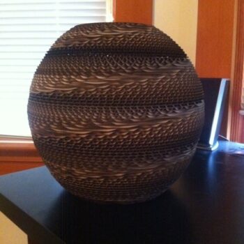 Intra απο ξύλο plywood 3mm-4mm πάχος - Λαμπτήρας από σφαιρικό χαρτόνι Δίασταση 30x30 cm Intraeaxys-eo2yqn31 - Image 4