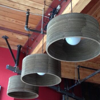 Intra απο ξύλο plywood 3mm-4mm πάχος - Λάμπα από χαρτόνι κυλίνδρου (17 ιντσών) Δίασταση 30x30 cm Intraeaxys-ro6dql27 - Image 1