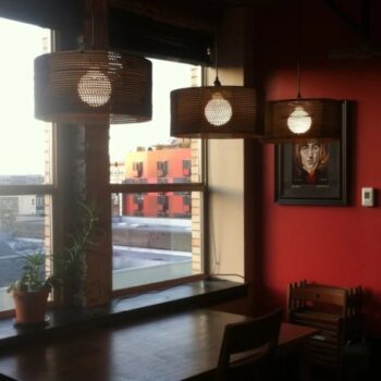 Intra απο ξύλο plywood 3mm-4mm πάχος - Λάμπα από χαρτόνι κυλίνδρου (17 ιντσών) Δίασταση 30x30 cm Intraeaxys-ro6dql27 - Image 3