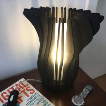 Intra απο ξύλο plywood 3mm-4mm πάχος - Παραμετρικός λαμπτήρας έλλειψης Δίασταση 30x30 cm Intraeaxys-r1z022po - Image 1