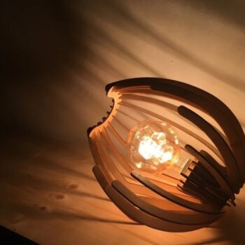 Intra απο ξύλο plywood 3mm-4mm πάχος - Επιτραπέζιο Φωτιστικό Εσωτερικού Σχεδιασμού Δίασταση 30x30 cm Intraeaxys-51r8rr07 - Image 1