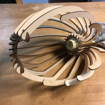 Intra απο ξύλο plywood 3mm-4mm πάχος - Επιτραπέζιο Φωτιστικό Εσωτερικού Σχεδιασμού Δίασταση 30x30 cm Intraeaxys-51r8rr07 - Image 4