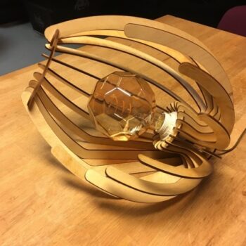 Intra απο ξύλο plywood 3mm-4mm πάχος - Επιτραπέζιο Φωτιστικό Εσωτερικού Σχεδιασμού Δίασταση 30x30 cm Intraeaxys-51r8rr07 - Image 6