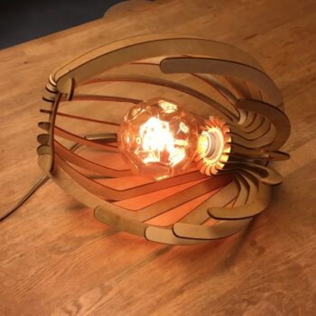 Intra απο ξύλο plywood 3mm-4mm πάχος - Επιτραπέζιο Φωτιστικό Εσωτερικού Σχεδιασμού Δίασταση 30x30 cm Intraeaxys-51r8rr07 - Image 8