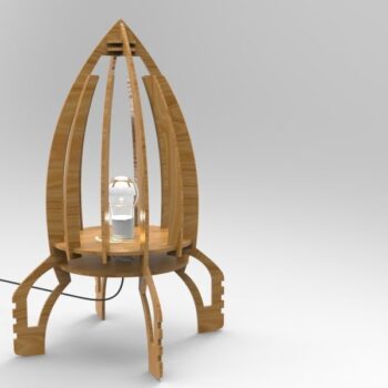 Intra απο ξύλο plywood 3mm-4mm πάχος - Space Dream Lamp Δίασταση 30x30 cm Intraeaxys-joerddd7 - Image 3