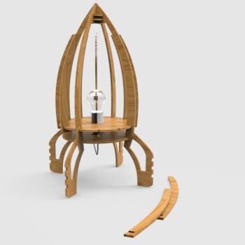 Intra απο ξύλο plywood 3mm-4mm πάχος - Space Dream Lamp Δίασταση 30x30 cm Intraeaxys-joerddd7 - Image 4