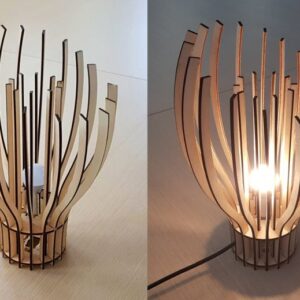 Intra απο ξύλο plywood 3mm-4mm πάχος - Λάμπα Passeri Δίασταση 30x30 cm Intraeaxys-0788ydm7