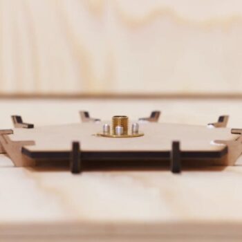 Intra απο ξύλο plywood 3mm-4mm πάχος - Φωτιστικό καπλαμά ξύλου Δωδεκάεδρου Δίασταση 30x30 cm Intraeaxys-ro6dqg27 - Image 5