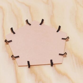 Intra απο ξύλο plywood 3mm-4mm πάχος - Φωτιστικό καπλαμά ξύλου Δωδεκάεδρου Δίασταση 30x30 cm Intraeaxys-ro6dqg27 - Image 6