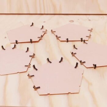 Intra απο ξύλο plywood 3mm-4mm πάχος - Φωτιστικό καπλαμά ξύλου Δωδεκάεδρου Δίασταση 30x30 cm Intraeaxys-ro6dqg27 - Image 7