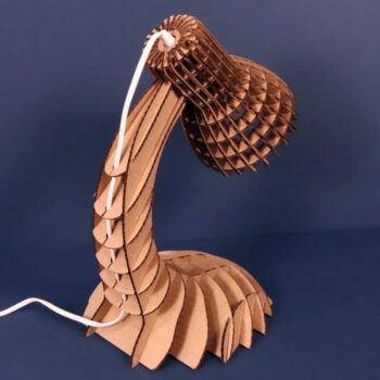 Intra απο ξύλο plywood 3mm-4mm πάχος - Φωτιστικό γραφείου από χαρτόνι Δίασταση 30x30 cm Intraeaxys-lop32ez1 - Image 4