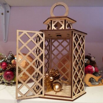 Intra απο ξύλο plywood 3mm-4mm πάχος - Ρουστίκ Ξύλινο Φανάρι Δίασταση 30x30 cm Intraeaxys-m1d6pjd7 - Image 1