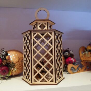 Intra απο ξύλο plywood 3mm-4mm πάχος - Ρουστίκ Ξύλινο Φανάρι Δίασταση 30x30 cm Intraeaxys-m1d6pjd7 - Image 4