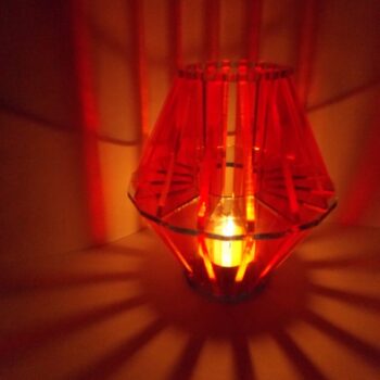 Intra απο ξύλο plywood 3mm-4mm πάχος - Ακρυλικό Φανάρι τσαγιού Δίασταση 20x20 cm Intraeaxys-lopq4lz7 - Image 1