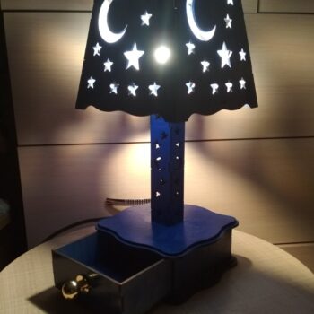 Intra απο ξύλο plywood 3mm-4mm πάχος - Ξύλινο Διακοσμητικό Φανάρι με Συρτάρι Δίασταση 30x30 cm Intraeaxys-eo4qx697 - Image 1