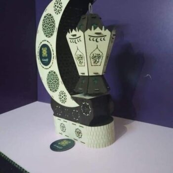 Intra απο ξύλο plywood 3mm-4mm πάχος - Φανάρι μισοφέγγαρου του Ραμαζανιού Δίασταση 30x30 cm Intraeaxys-zo9y0re7 - Image 1