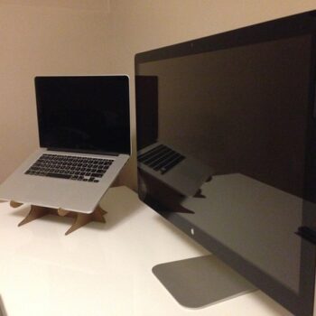 Intra απο ξύλο plywood 3mm-4mm πάχος - Χάρτινη βάση φορητού υπολογιστή V2 Δίασταση 30x30 cm Intraeaxys-67wz9w37 - Image 4