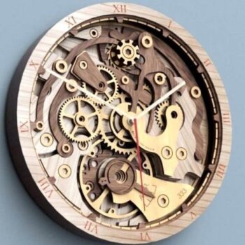 Intra απο ξύλο plywood 3mm-4mm πάχος - Ξύλινο ρολόι με στρώσεις Δίασταση 30x30 cm Intraeaxys-joedy391 - Image 1