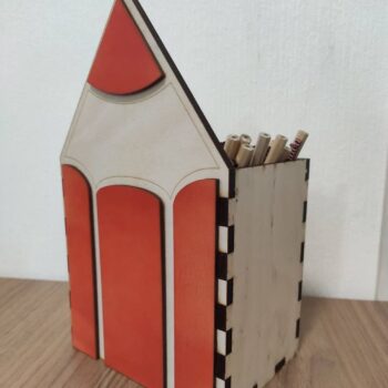 Intra απο ξύλο plywood 3mm-4mm πάχος - Κουτί σε σχήμα μολυβιού Δίασταση 30x30 cm Intraeaxys-67wl5y31 - Image 1