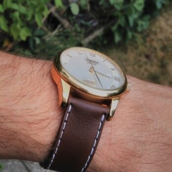 Intra απο ξύλο plywood 3mm-4mm πάχος - Ρολόι Band Strap Δερμάτινο ύφασμα Δίασταση 30x30 cm Intraeaxys-51r8rq07 - Image 5