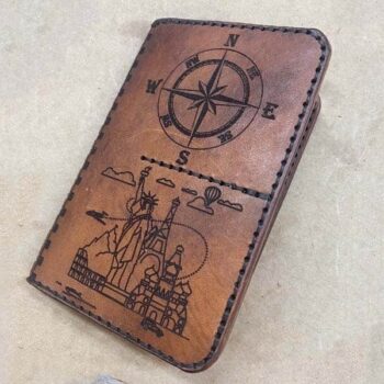 Intra απο ξύλο plywood 3mm-4mm πάχος - Δερμάτινη θήκη διαβατηρίου ταξιδιωτικού πορτοφολιού Δίασταση 30x30 cm Intraeaxys-075y453o - Image 1