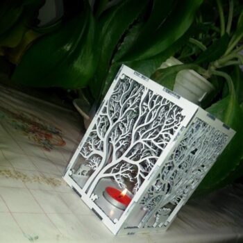 Intra απο ξύλο plywood 3mm-4mm πάχος - Πρότυπο φαναριού κεριών σκιών από ξύλο δέντρου Δίασταση 30x30 cm Intraeaxys-ro6y8367 - Image 1