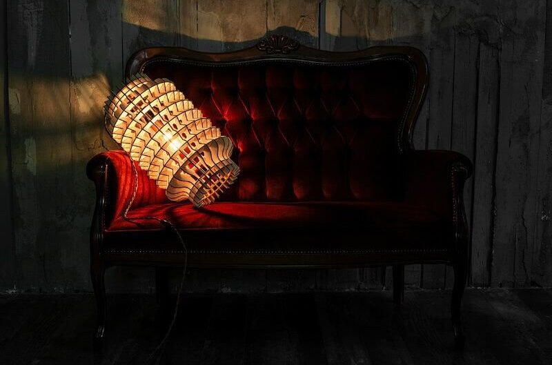 Intra απο ξύλο plywood 3mm-4mm πάχος - Επιτραπέζιο φωτιστικό κινέζικο Tower Δίασταση 30x30 cm Intraeaxys-r7vm4pz7