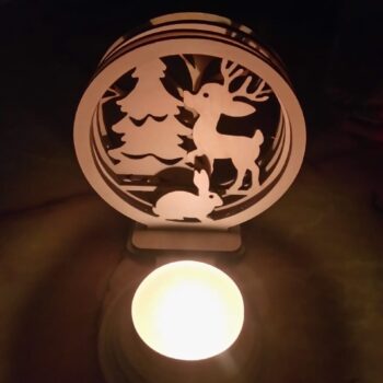 Intra απο ξύλο plywood 3mm-4mm πάχος - Διακοσμητικό Κηροπήγιο Κηροπήγιο Δίασταση 30x30 cm Intraeaxys-m1d6yje7 - Image 1