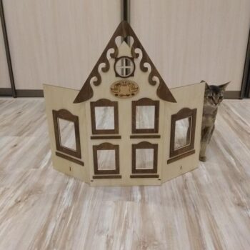 Intra απο ξύλο plywood 3mm-4mm πάχος - Πρότυπο σπιτιών κεριών Δίασταση 30x30 cm Intraeaxys-67wlp5m1 - Image 1