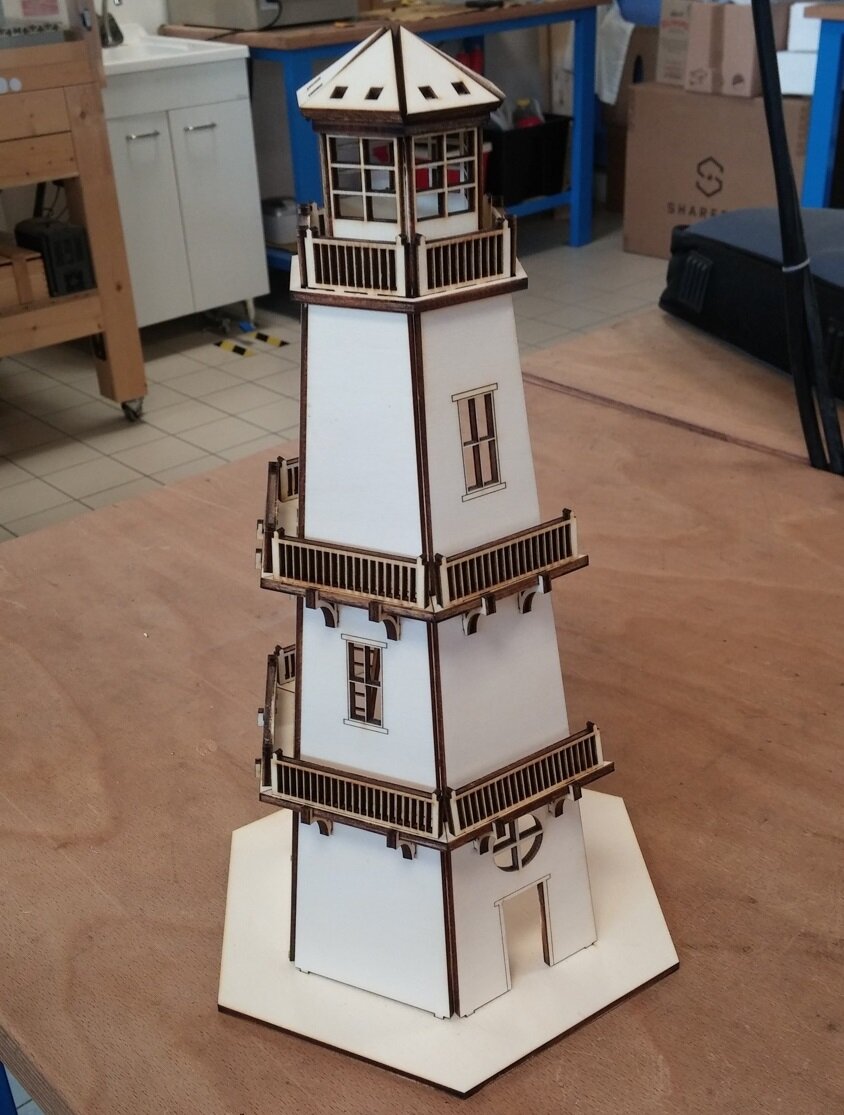 Intra απο ξύλο plywood 3mm-4mm πάχος - Lighthouse 3D Model Kit Παιχνίδι 4mm Mdf Δίασταση 40x50 cm Intraeaxys-91jdjd81