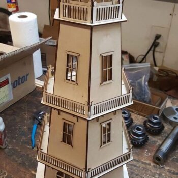 Intra απο ξύλο plywood 3mm-4mm πάχος - Φάρος τρισδιάστατο παζλ Δίασταση 30x30 cm Intraeaxys-eoxlylxo - Image 1