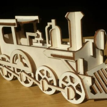 Intra απο ξύλο plywood 3mm-4mm πάχος - Ξύλινο παιχνίδι τρένο Δίασταση 30x30 cm Intraeaxys-d1lmvr6o - Image 1