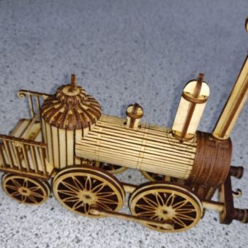 Intra απο ξύλο plywood 3mm-4mm πάχος - Saxonia Steam Locomotive Δίασταση 30x30 cm Intraeaxys-r7vd5n67 - Image 1