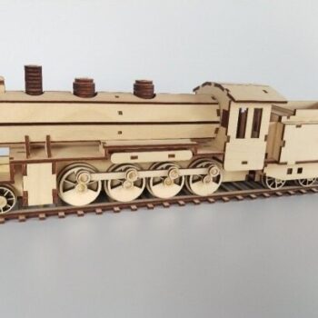 Intra απο ξύλο plywood 3mm-4mm πάχος - Toy Locomotive Train Engine Επιβατηγό Αυτοκίνητο Βαγόνι & Στίβο Δίασταση 30x30 cm Intraeaxys-voq2knqo - Image 3