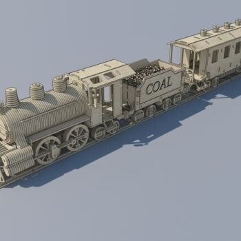 Intra απο ξύλο plywood 3mm-4mm πάχος - Ξύλινη ατμομηχανή τρένου Δίασταση 30x30 cm Intraeaxys-eo0qzx31 - Image 1