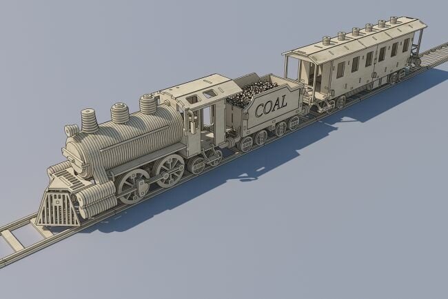 Intra απο ξύλο plywood 3mm-4mm πάχος - Ξύλινη ατμομηχανή τρένου Δίασταση 30x30 cm Intraeaxys-eo0qzx31