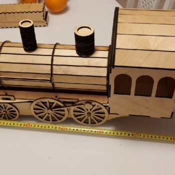 Intra απο ξύλο plywood 3mm-4mm πάχος - Κιβώτιο δώρου για θήκη φιαλών κρασιού μηχανής ατμομηχανής ή τρένου Δίασταση 30x30 cm Intraeaxys-6o3y69q7 - Image 3