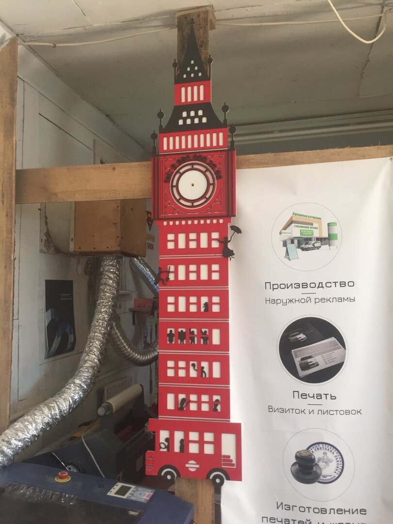 Intra απο ξύλο plywood 3mm-4mm πάχος - London Red Bus Big Ben Wall Decor Δίασταση 30x30 cm Intraeaxys-p7ymprp7