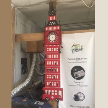 Intra απο ξύλο plywood 3mm-4mm πάχος - London Red Bus Big Ben Wall Decor Δίασταση 30x30 cm Intraeaxys-p7ymprp7 - Image 3