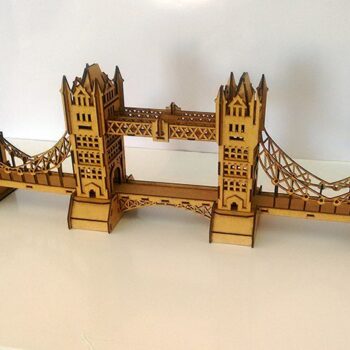 Intra απο ξύλο plywood 3mm-4mm πάχος - Τρισδιάστατο παζλ London Tower Bridge Δίασταση 40x50 cm Intraeaxys-eo20nyl7 - Image 1