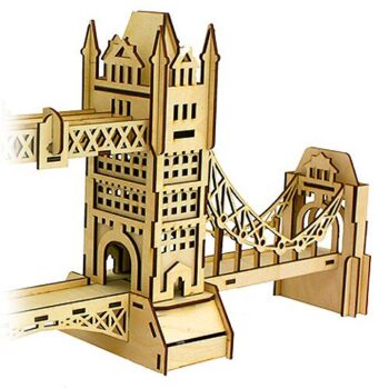 Intra απο ξύλο plywood 3mm-4mm πάχος - Τρισδιάστατο παζλ London Tower Bridge Δίασταση 40x50 cm Intraeaxys-eo20nyl7 - Image 3