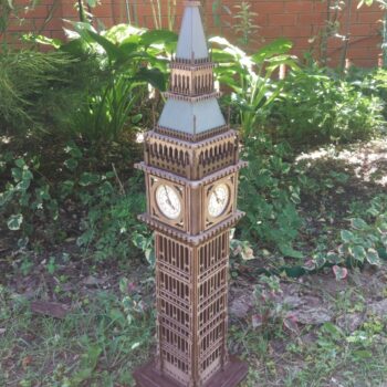 Intra απο ξύλο plywood 3mm-4mm πάχος - Λονδίνο Big Ben 3D Ξύλινο Μοντέλο Δίασταση 30x30 cm Intraeaxys-joedz5n1 - Image 1