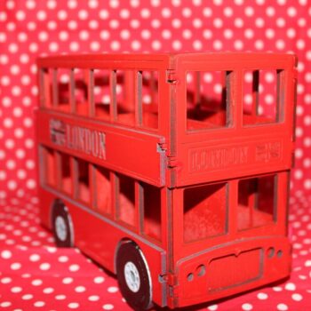 Intra απο ξύλο plywood 3mm-4mm πάχος - Λεωφορείο Λονδίνου 3 χλστ Δίασταση 30x30 cm Intraeaxys-51rryg31 - Image 1