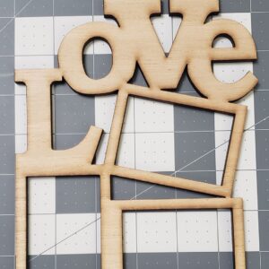 Intra απο ξύλο plywood 3mm-4mm πάχος - Κορνίζα αγάπης για τη διακόσμηση του Αγίου Βαλεντίνου Δίασταση 30x30 cm Intraeaxys-eo4qp9g7