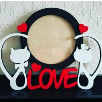 Intra απο ξύλο plywood 3mm-4mm πάχος - Κορνίζες με θέμα Αγάπη Κορνίζες φωτογραφιών Αγίου Βαλεντίνου Δίασταση 30x30 cm Intraeaxys-m1d64rx7 - Image 1