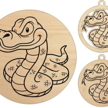 Intra απο ξύλο plywood 3mm-4mm πάχος - Κρεμαστό Φίδι Δίασταση 30x30 cm Intraeaxys-078ymdmo - Image 1